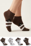 Kadın Patik Çorap Desenli 4'lü Paket